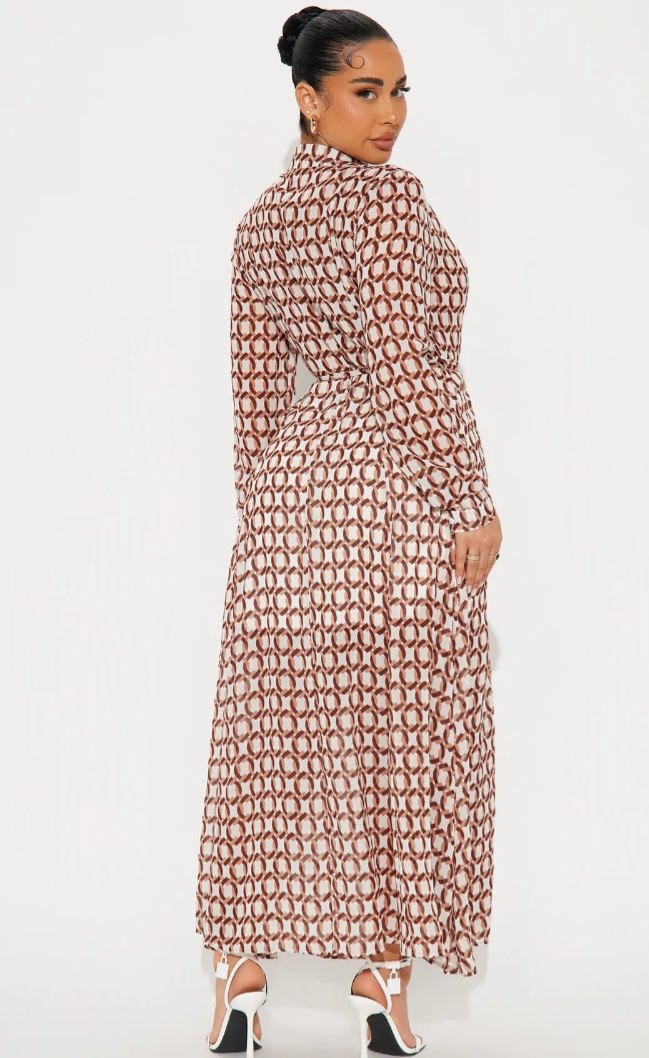 Graceful chiffon midi dress