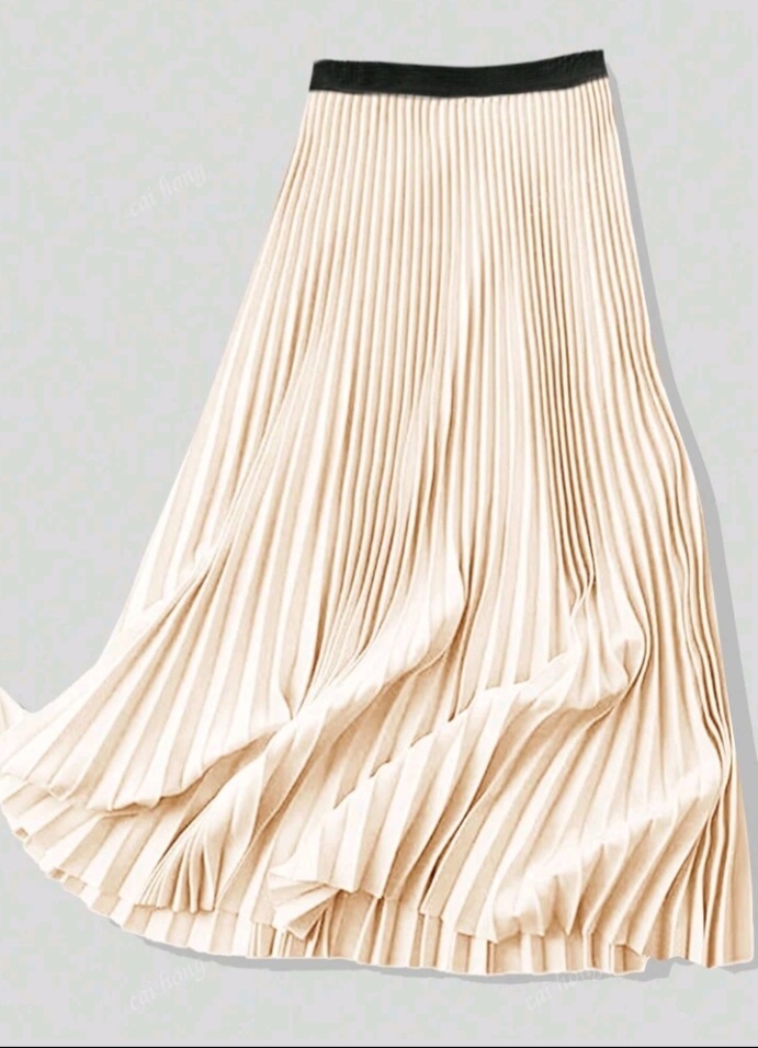 Classic Elegance High-Waist Pleated Skirt