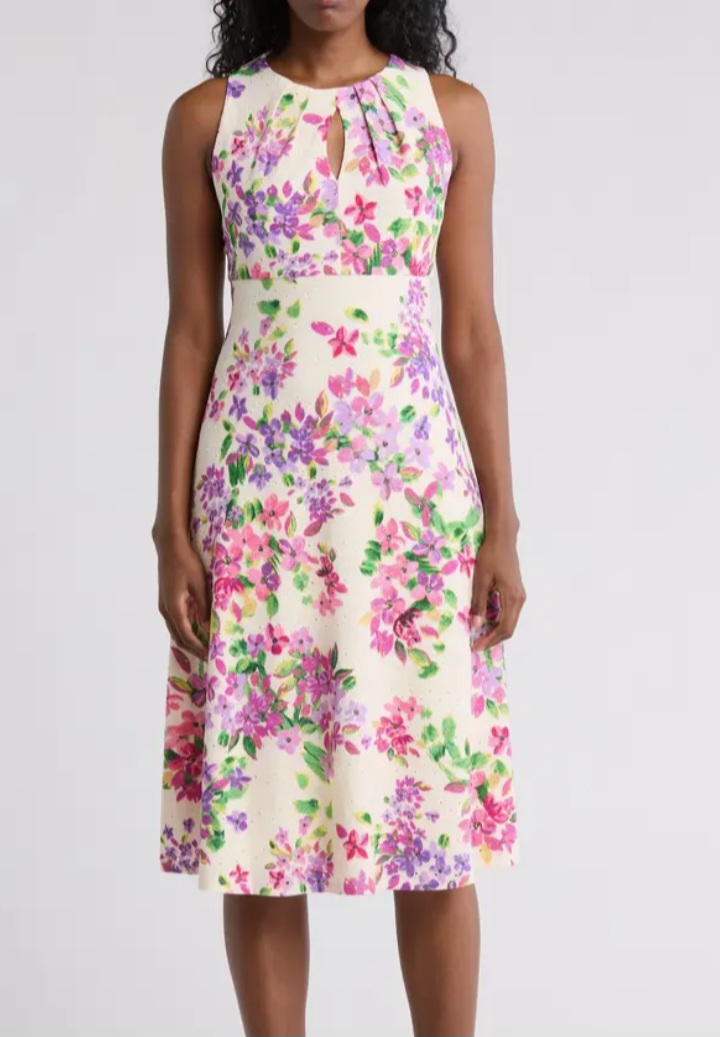 Floral Keyhole Dress