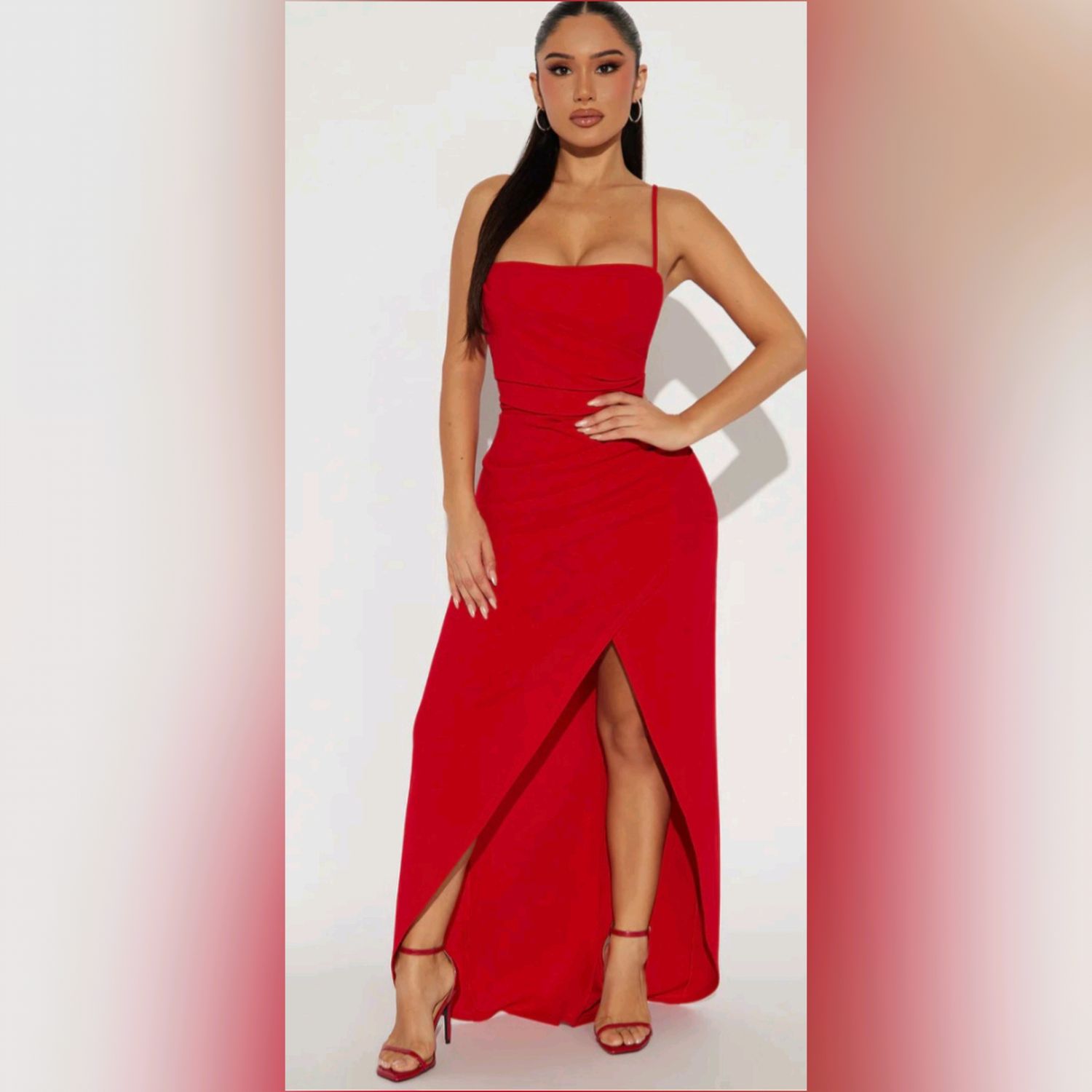 Glamour Flow Ruched Maxi Dress