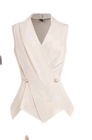 Classic Elegant Sleeveless Office Blouse