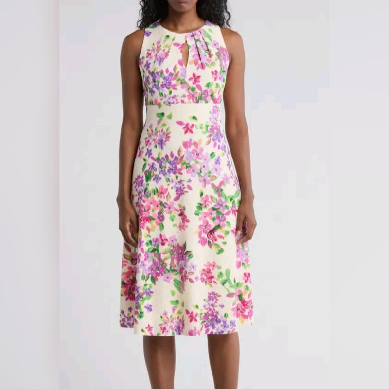 Floral Keyhole Dress 