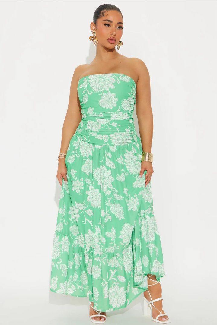 ​Romantic Draped A-Line Midi Dress