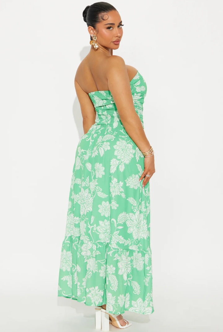 Flowy Floral Rushed Maxi Dress