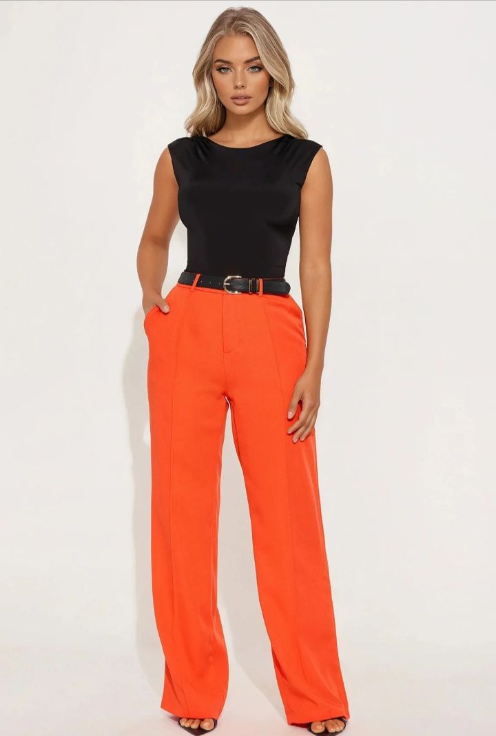 Everyday Tailored Belted Pants