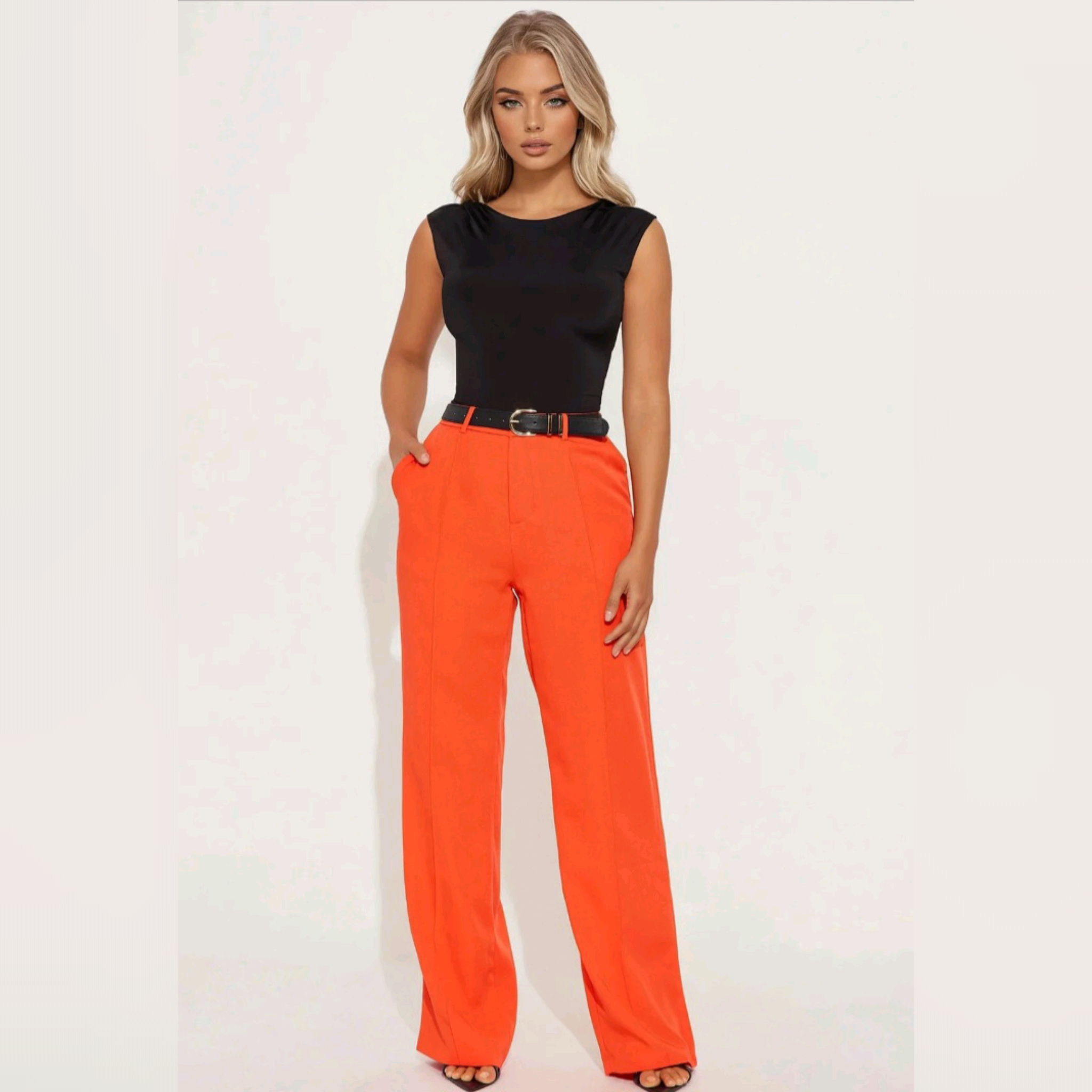 Everyday Tailored Belted Pants
