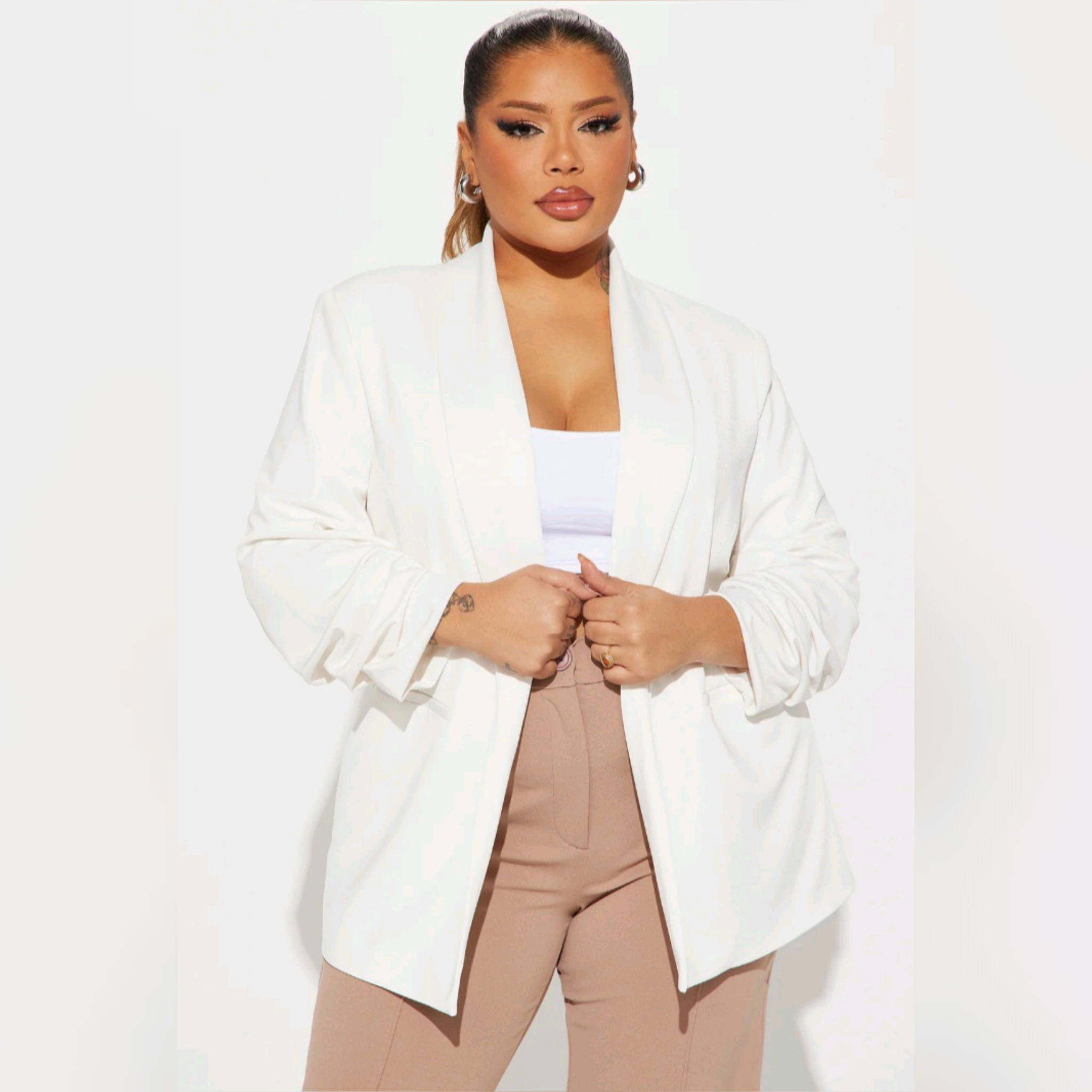 Simply Stylish Open Front Blazer