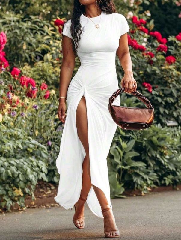 Twisted High Slit Dress