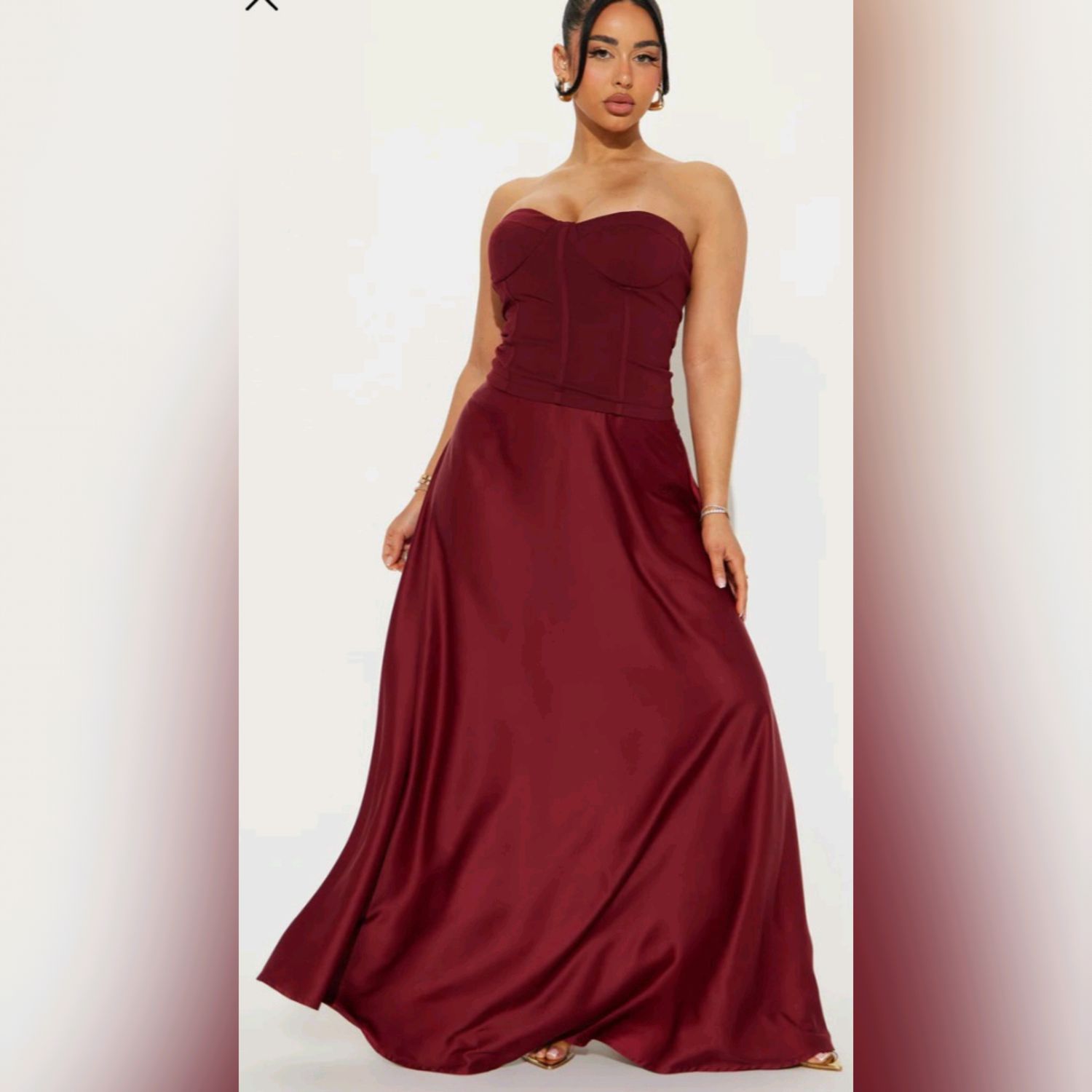 Simplicity Corset Satin Midi Dress