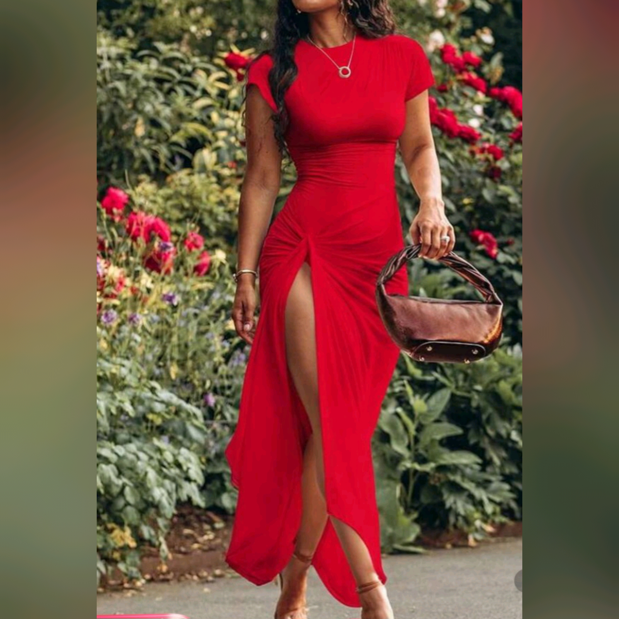 Twisted High Slit Dress