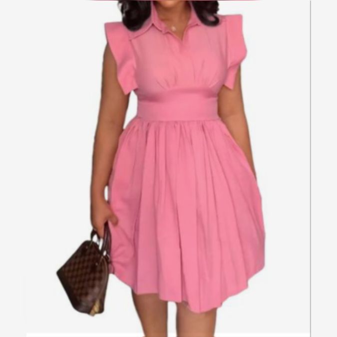 Elegant Hollow Out back A-line Dress 