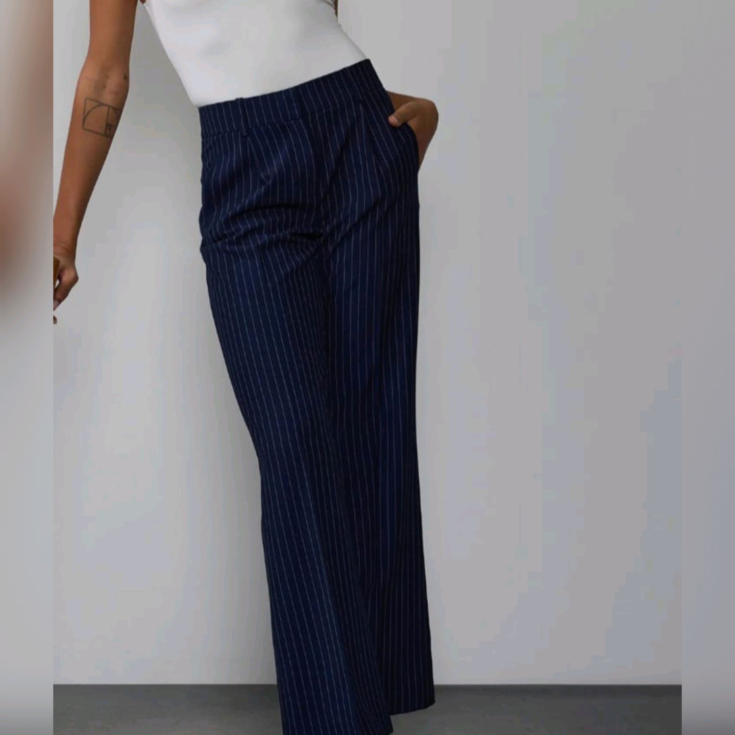 Plaid Straight Leg Slim Pants