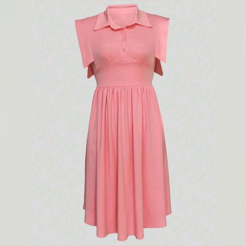 Elegant Hollow Out back A-line Dress 