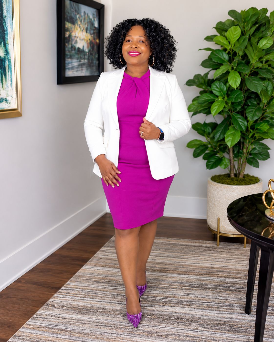 Notch Design Lapel Sculpted Blazer 