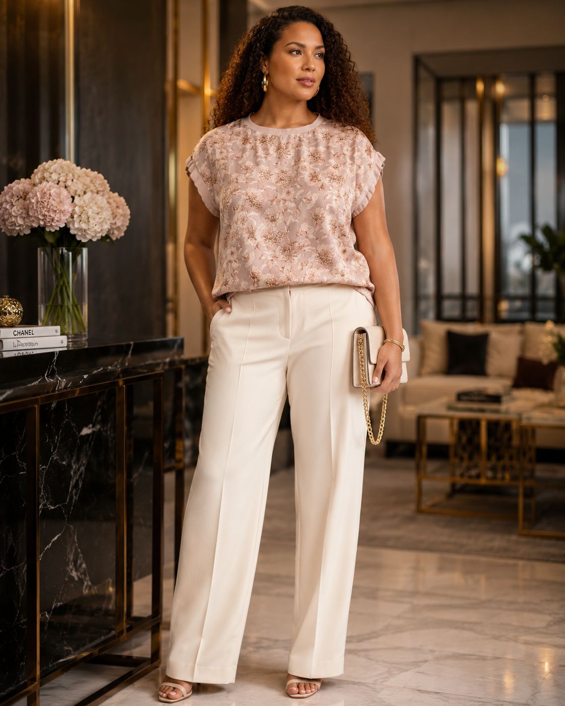 Ruffle Cap Sleeve Top