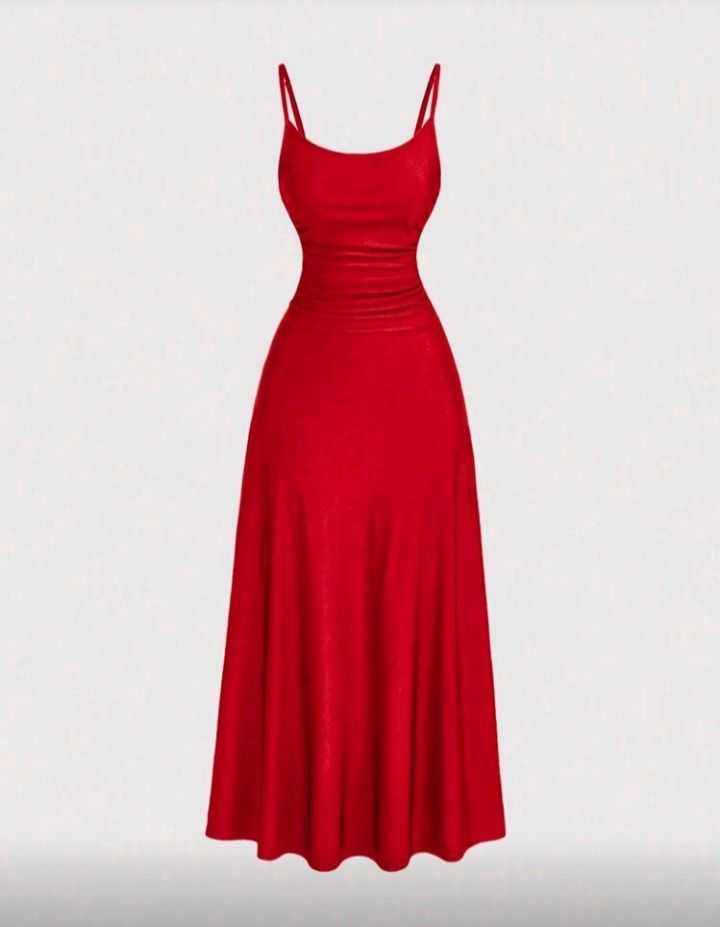 Ruched Waist Spaghetti Strap Dress