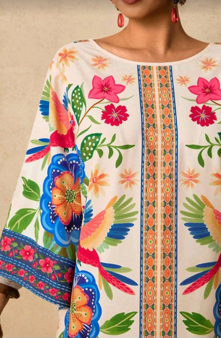 Plus Size Fuchsia Tropical Floral Midi Dress