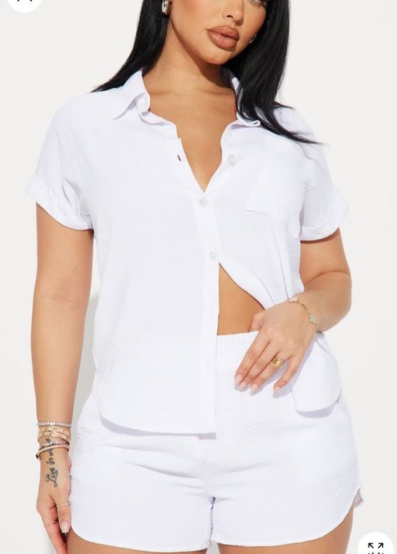  Airflow Button-Up Shirt & Shorts Set