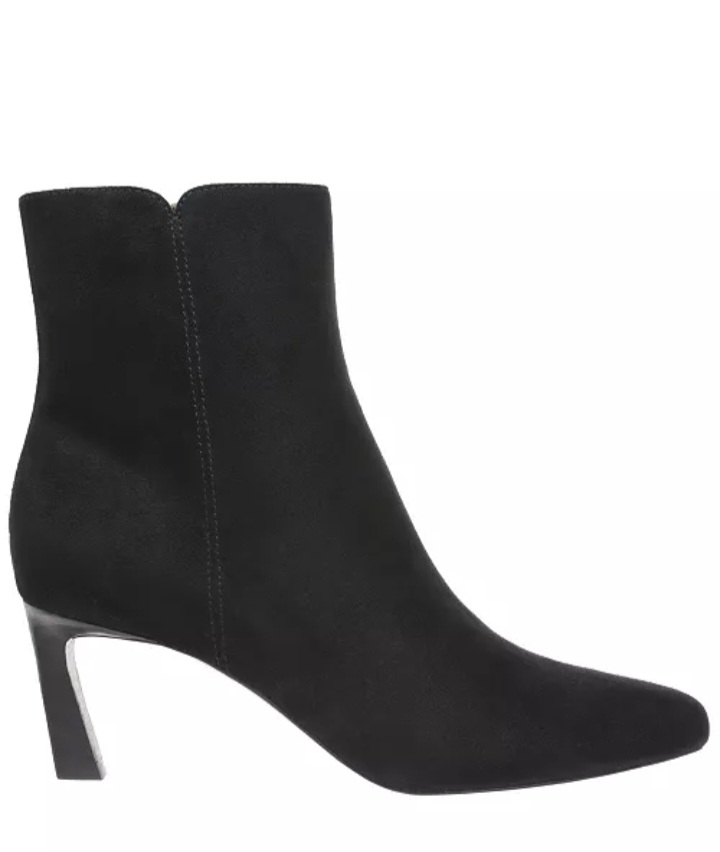 Almond Toe Dress Booties – Stacked Heel