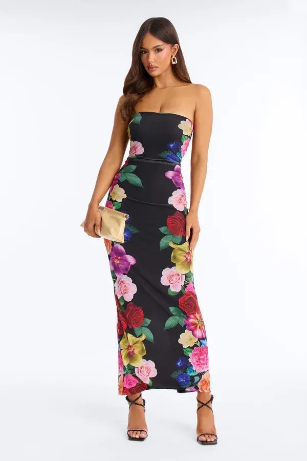 Midnight Muse Mesh Maxi Dress