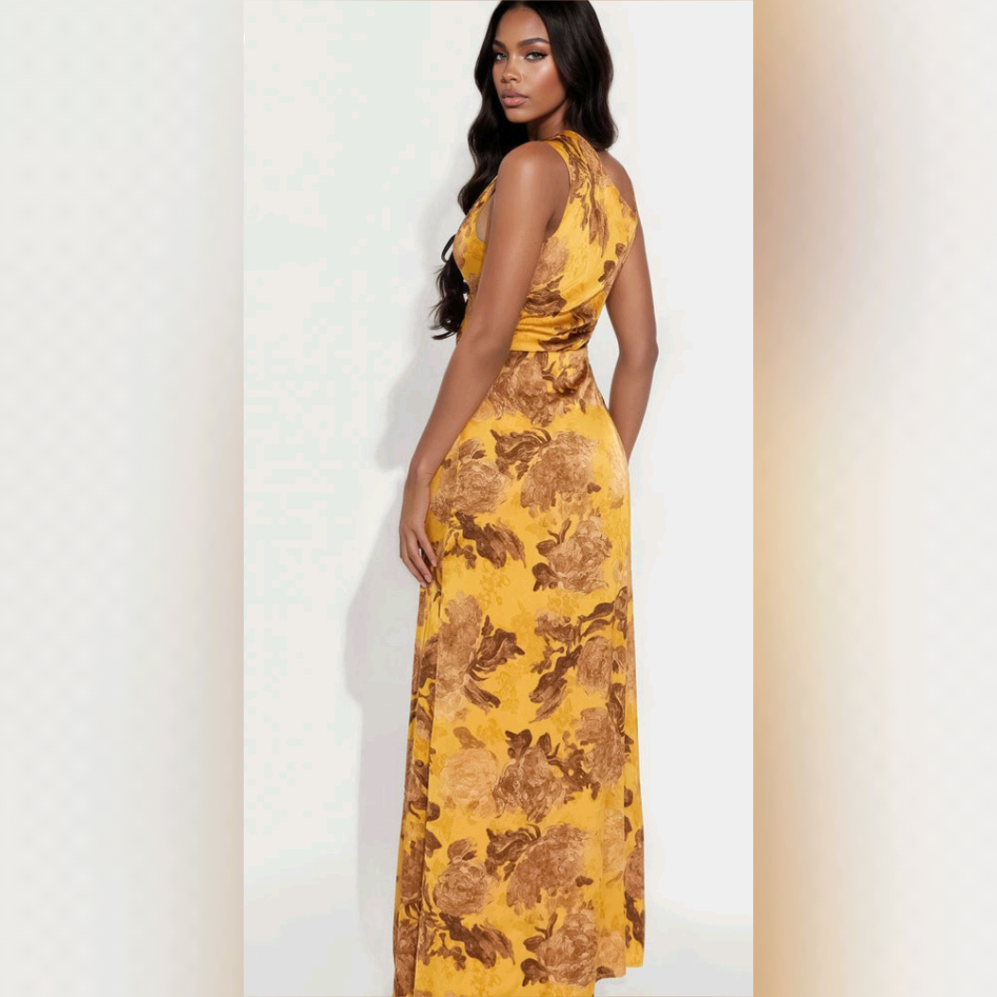Chic Straight-Cut Maxi Dress – Slim Fit