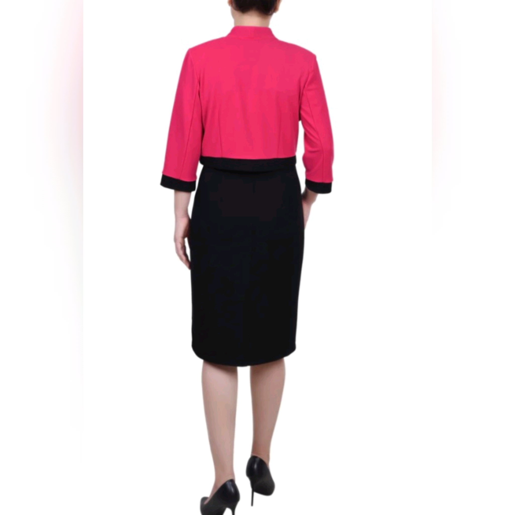 Two-Piece Dress Set with Half Jacket