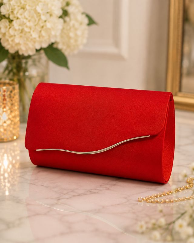 Scarlet Wave Evening Clutch