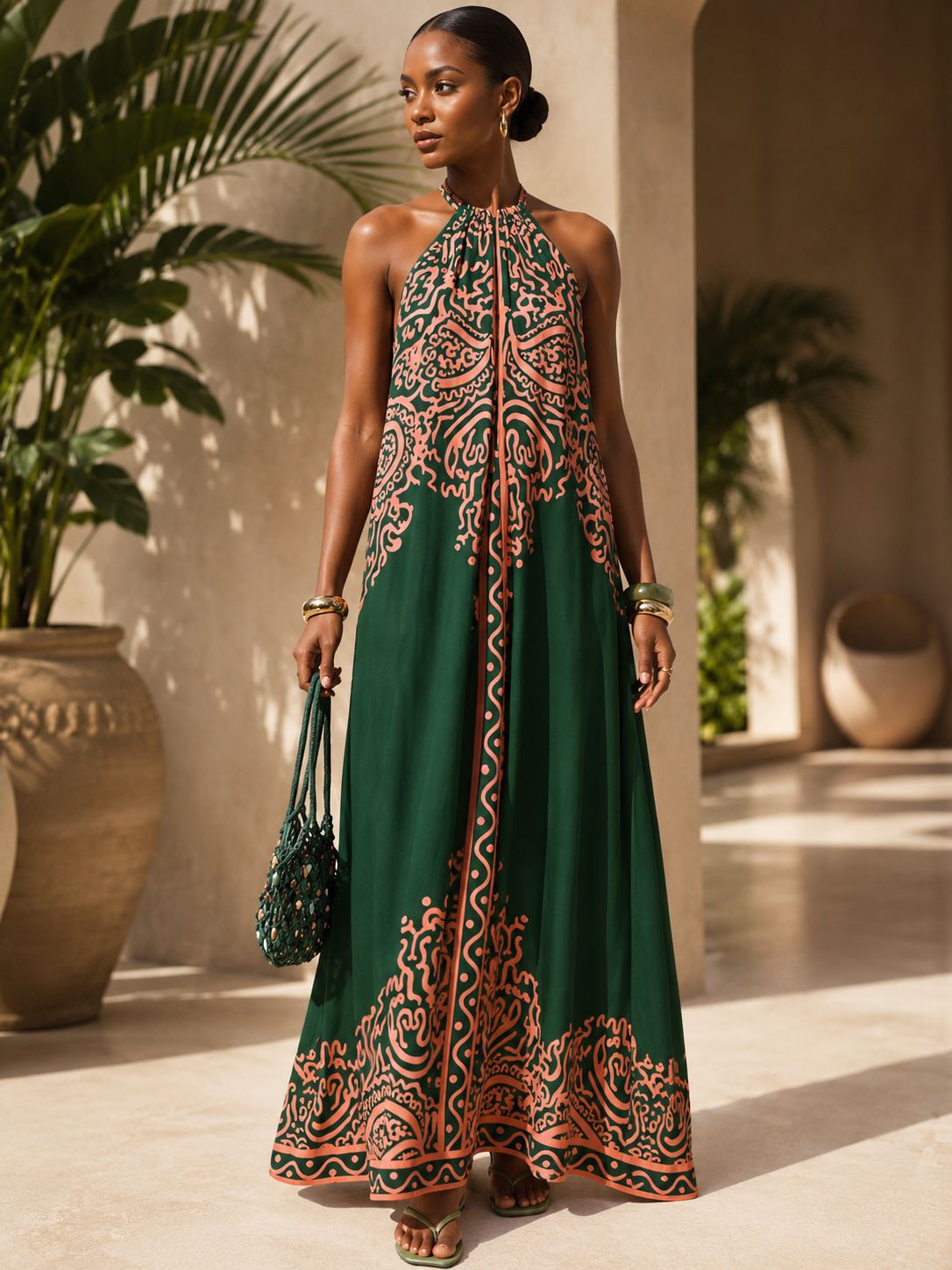 Emerald Oasis Maxi Dress