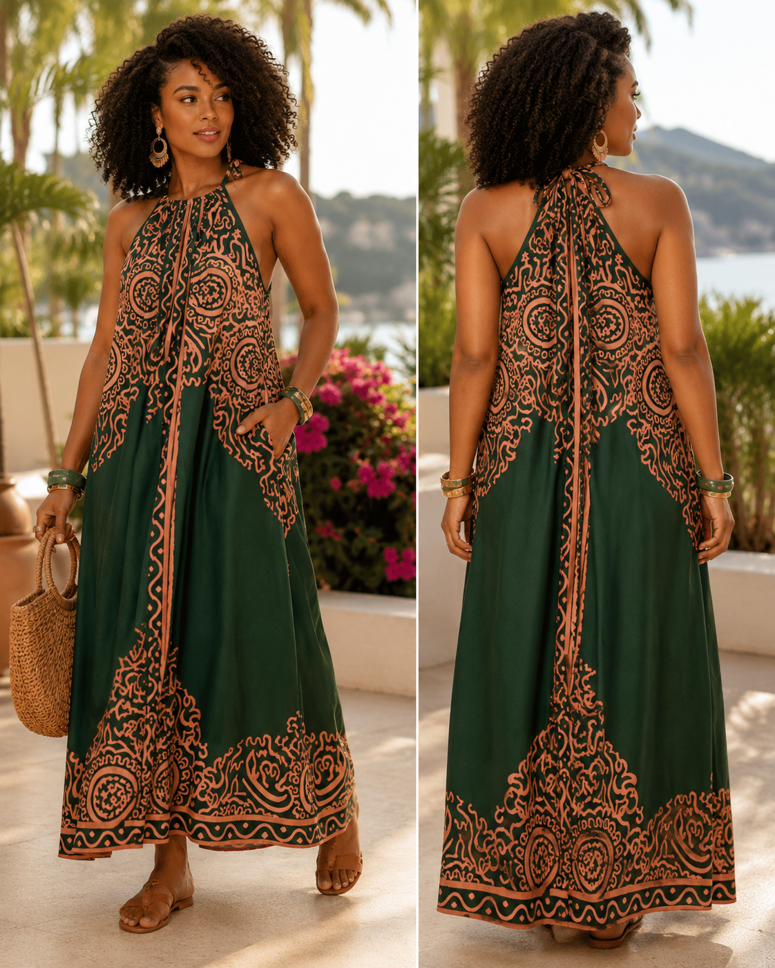Emerald Oasis Maxi Dress