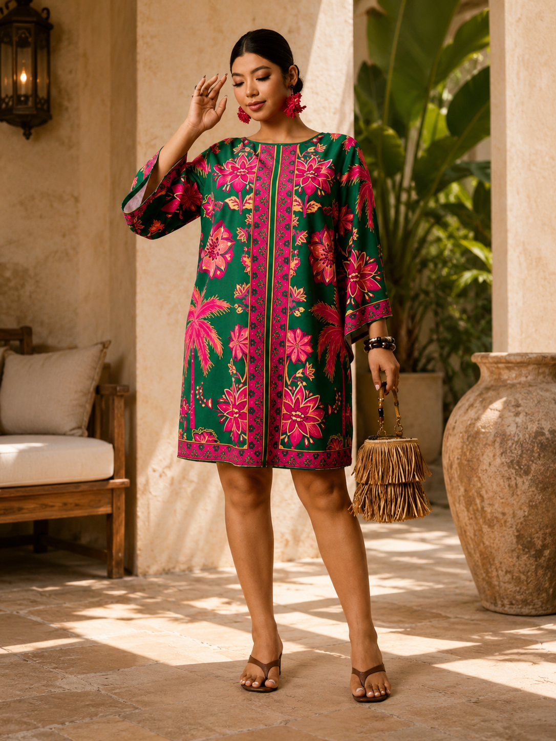 Blush Blossom Tunic Dress