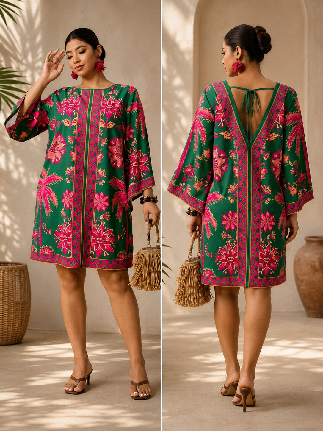 Tropical Bloom Tunic Dress
