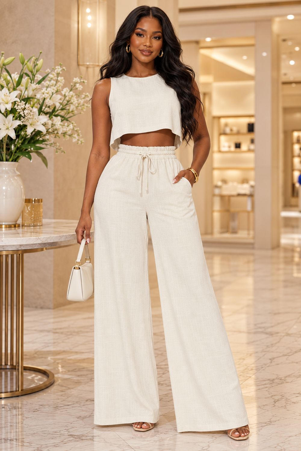 Ease Wide-Leg Pant Set