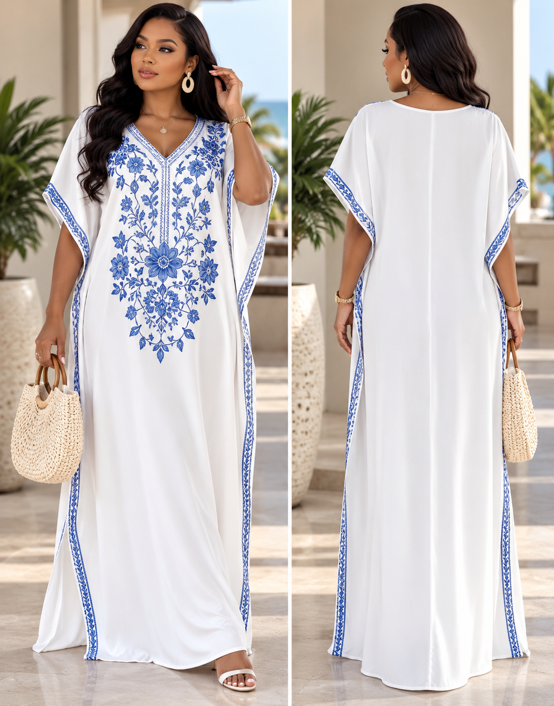 Breeze Embroidered Maxi Kaftan