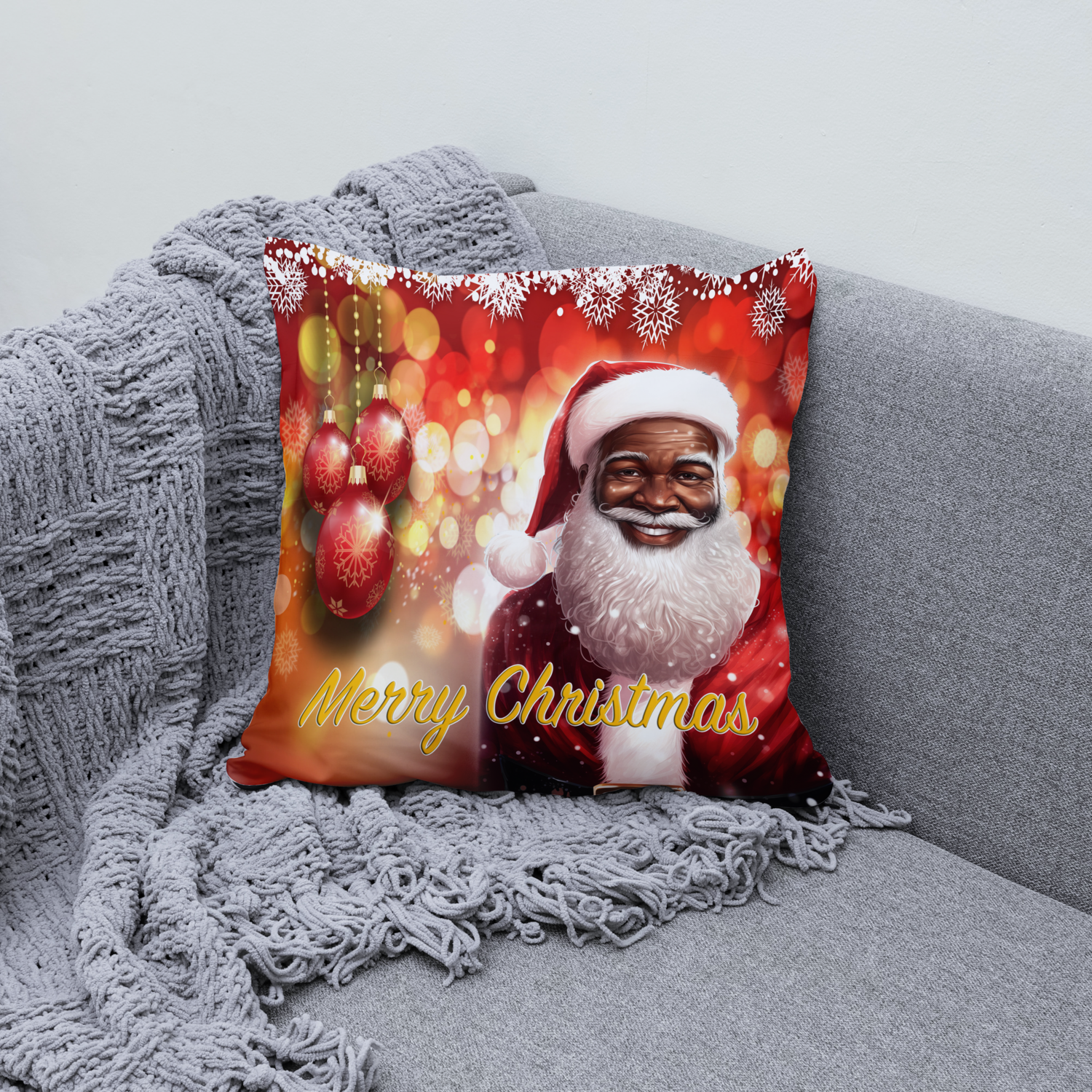 Santa Christmas Pillow 001 - 16x16