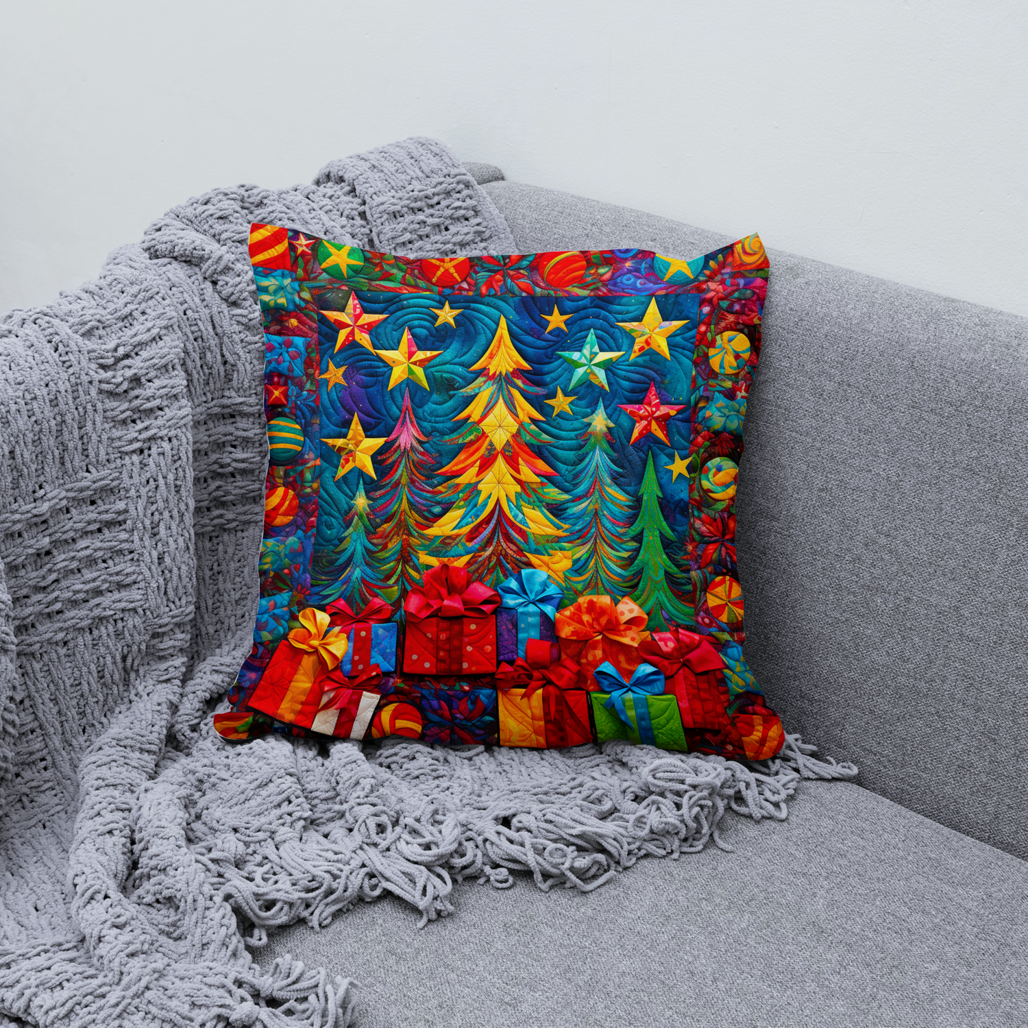 Christmas Tree Pillow - 002 - 16x16