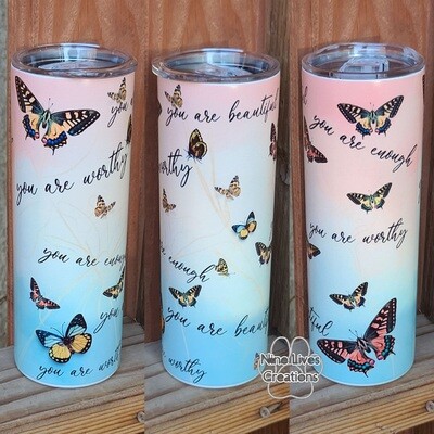 Butterfly Affirmations 20oz/30oz Tumbler