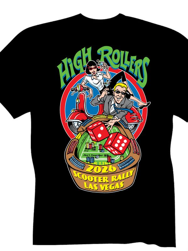 Mens Highrollers 2026 Rally T-shirt Small-4X  These are Next Level Apparel RN111449. They are 60% Cotton and 40% Polyester. They hold their color and shape well. I have had several I wear regularly an