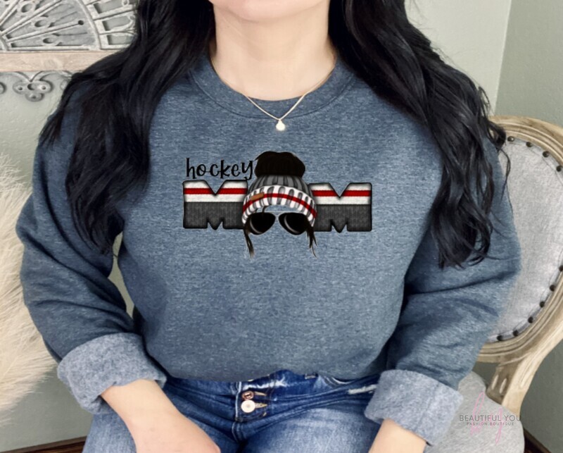 Hockey Mom Black Winter Hat