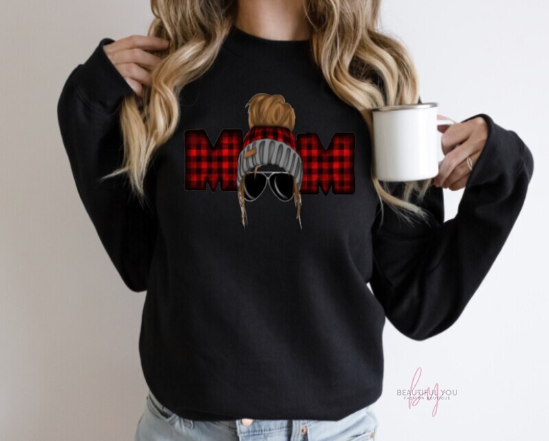 Hockey Mom Brunette Winter Hat