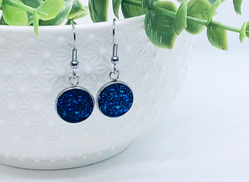 Twilight  - Druzy Crystal Dangle Earrings 