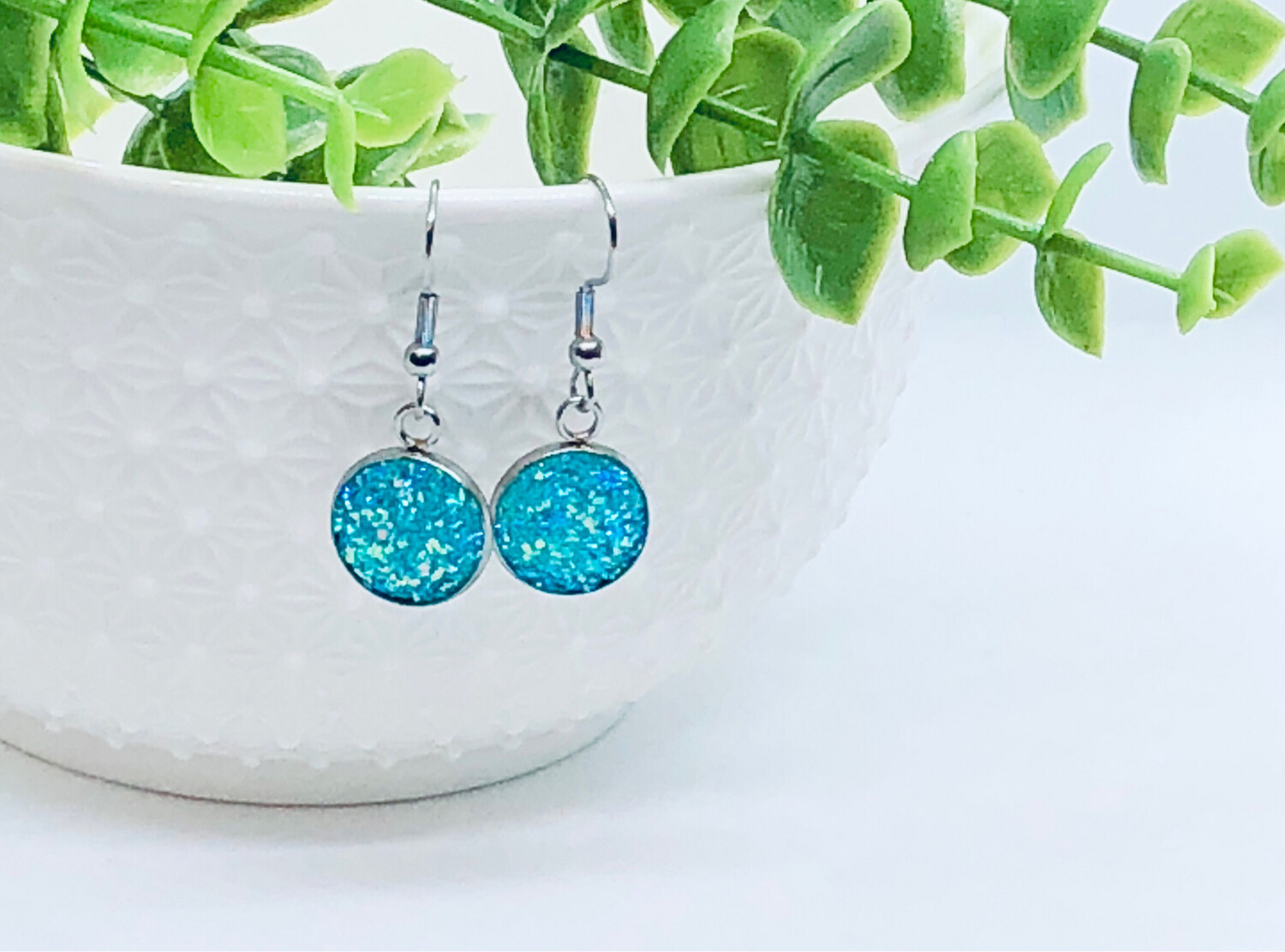 Caribbean  - Druzy Crystal Dangle Earrings 