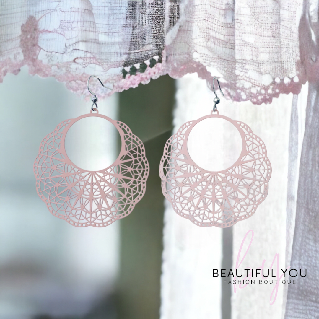 Rosa - Lace Elegance Earrings 