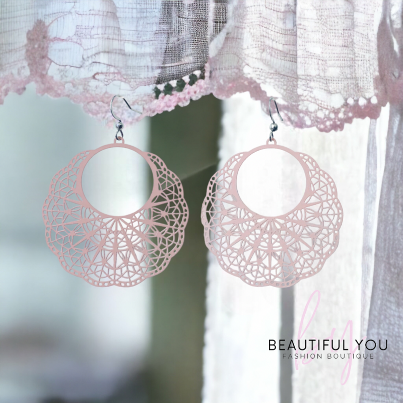 Rosa - Lace Elegance Earrings 