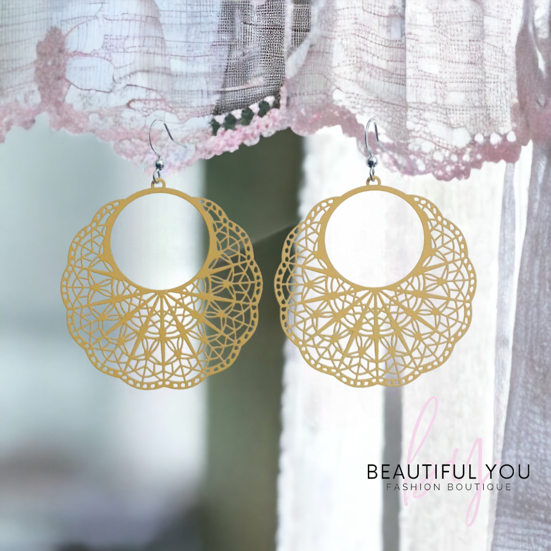 Marigold - Lace Elegance Earrings 