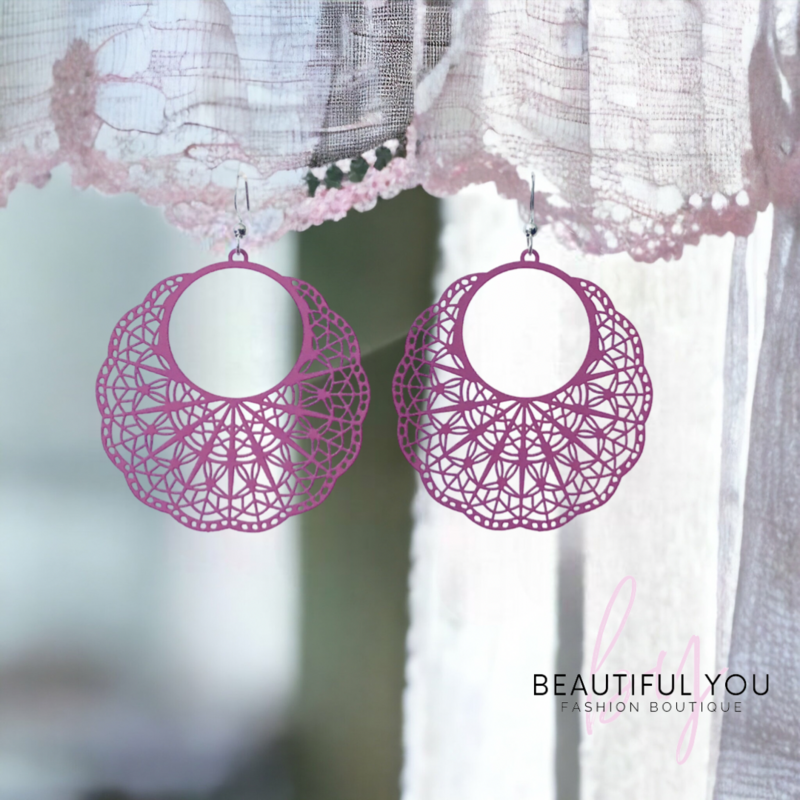 Dahlia - Lace Elegance Earrings 