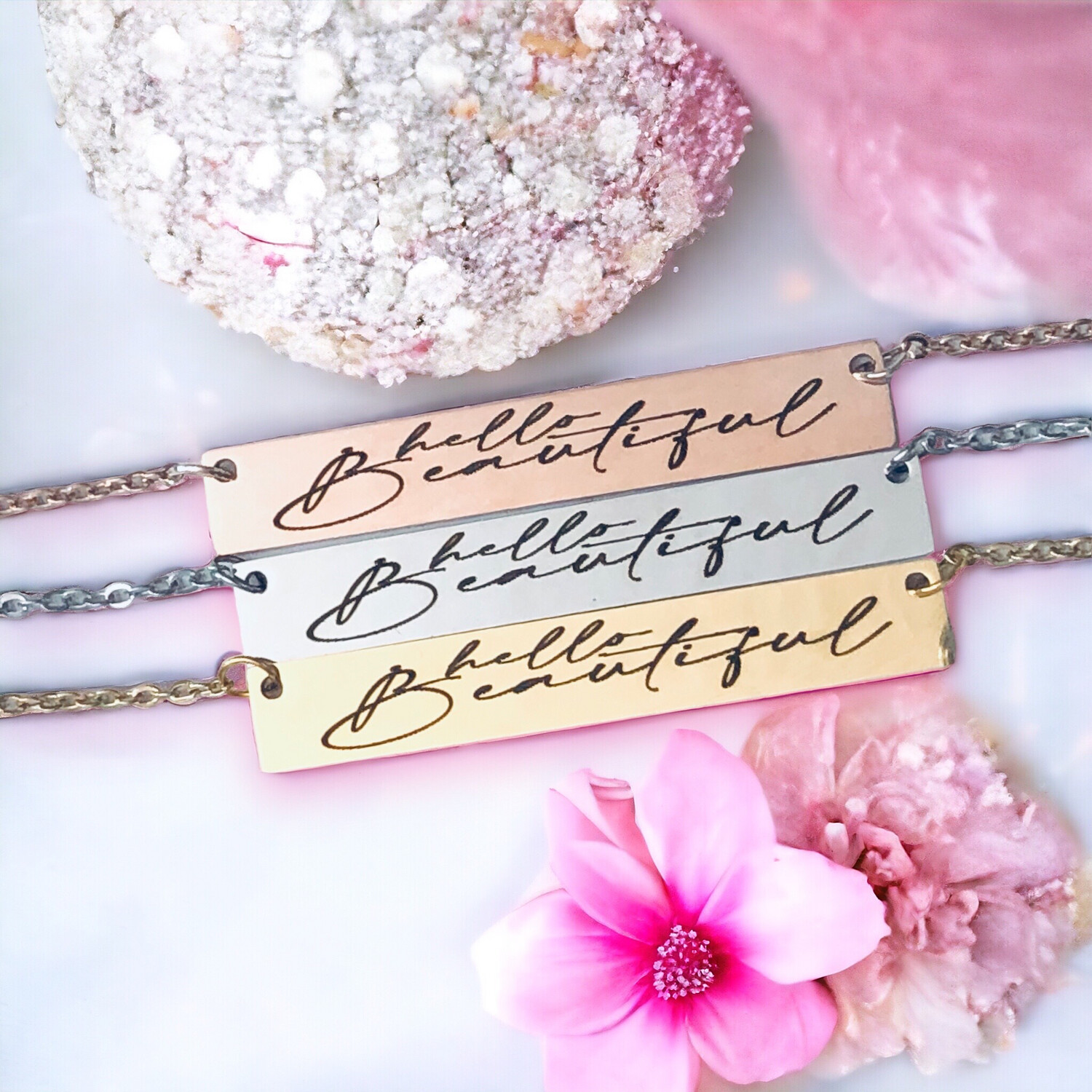 Hello Beautiful - Horizontal Bar Necklace 
