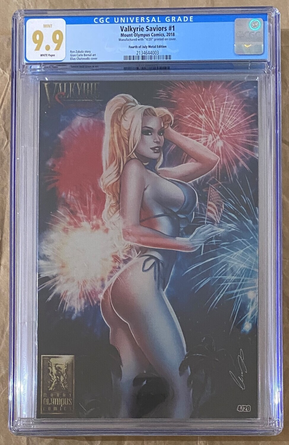 Valkyrie Saviors #1 - Fourth of July Metal - CGC 9.9