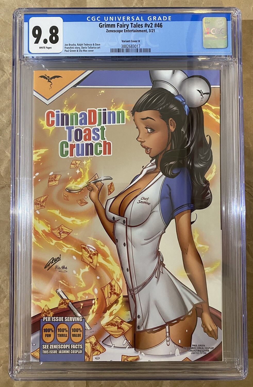 Grimm Fairy Tales #46 - CinnaDjinn Toast Crunch Cereal Cosplay- CGC 9.8