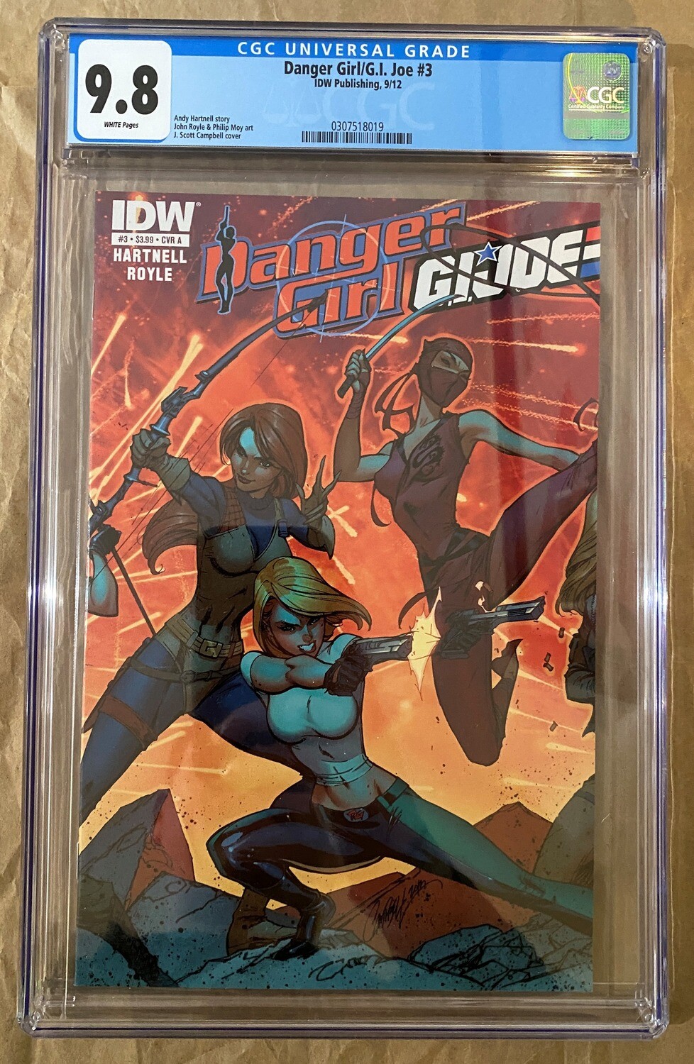 Danger Girl / G.I. Joe #3 - J. Scott Campbell Exclusive - CGC 9.8