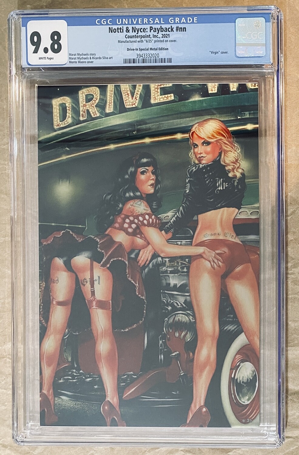 Notti &amp; Nyce: Payback - Drive-In Virgin Metal Exclusive - CGC 9.8